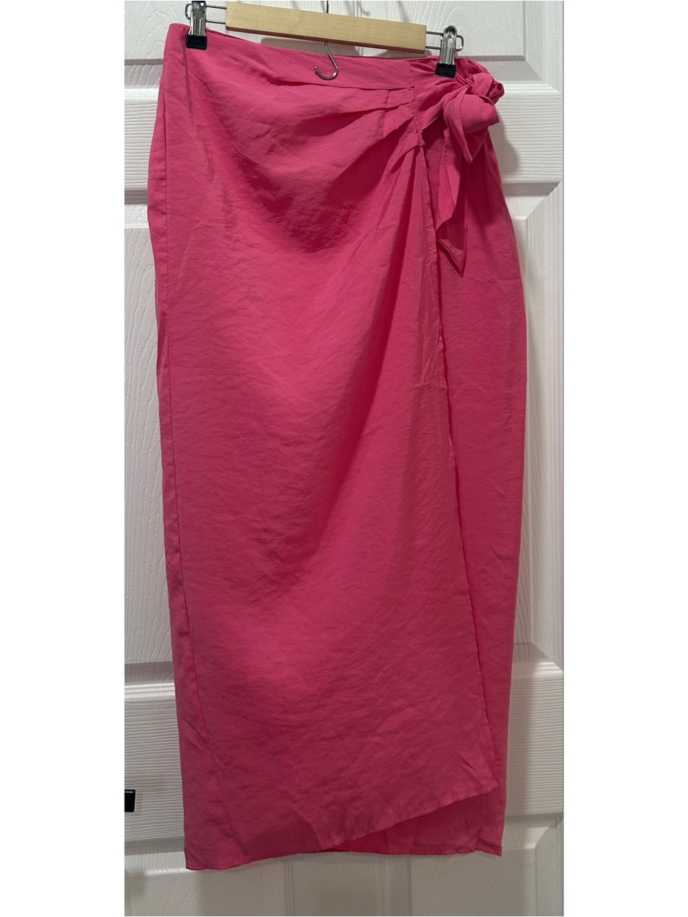Zara Women’s Hot Pink Size XS Sarong Skirt Midi Vacation Wrap Tie Resort Wear